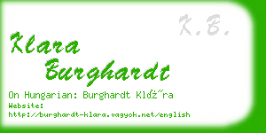 klara burghardt business card